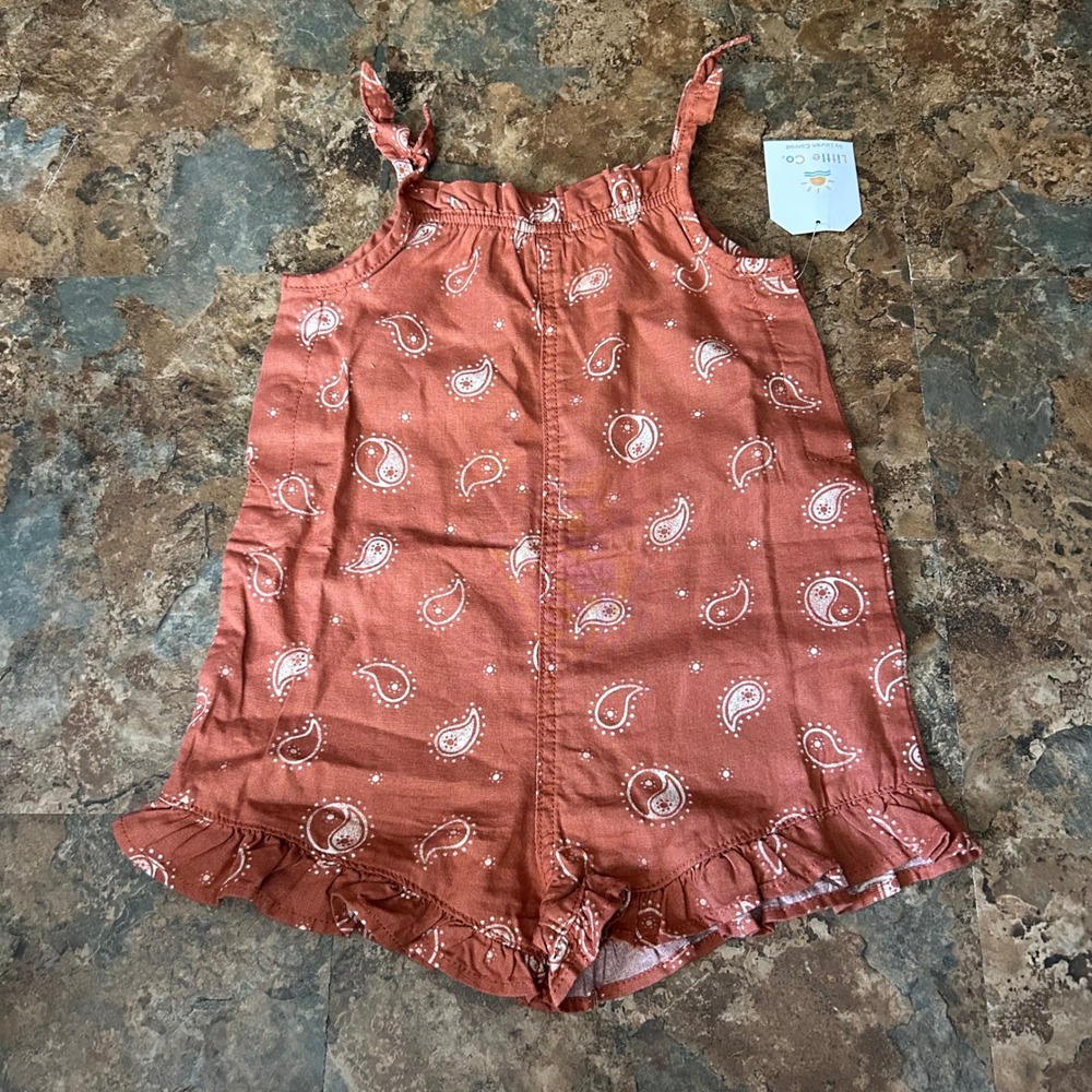 Little Co. By Lauren Conrad Romper Toddler Girl Size 2T Paisley Print Sleeveless